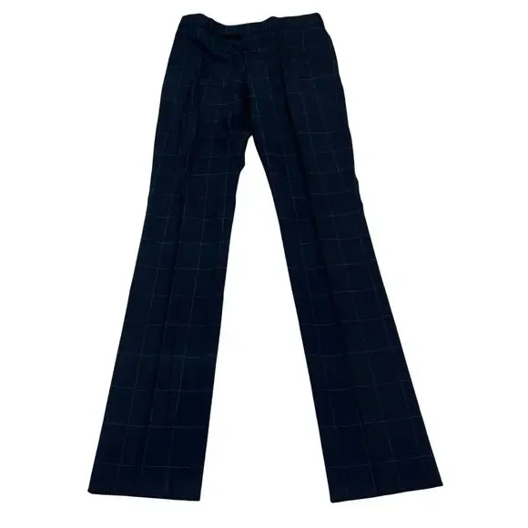 12-1 PAUL SMITH Men's Suit 100% Wool Designer Rare Navy Unhemmed Pant